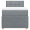 vidaXL Boxspring met matras stof lichtgrijs 80x200 cm