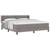 vidaXL Boxspringbed met matras Taupe 200 x 180 cm Polyester