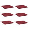 vidaXL Tuinstoelkussens 6 st 50x50x4 cm oxford stof wijnrood