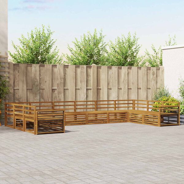 vidaXL Sofa-Sets 10 pcs Naturel Massief Acaciahout