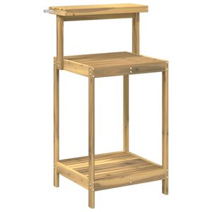 vidaXL Buiten pottingbank 56,5 x 48,5 x 107 cm Massief Acaciahout Wit