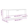 vidaXL Wandschoenenkast 100x35x38 cm bewerkt hout wit