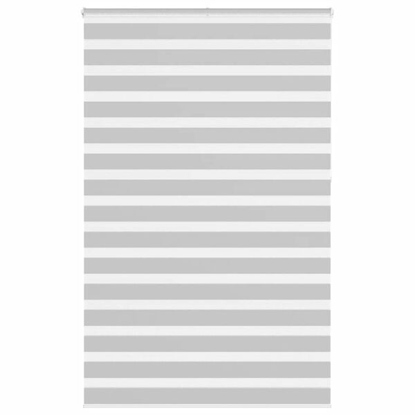 vidaXL Zebra rolgordijn 140x230 cm stofbreedte 135,9 cm lichtgrijs