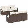 vidaXL Tuin Sofa Set 7 st 6-Aantal zitplaatsen Bruin en Cr&egrave;me