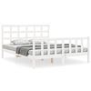 vidaXL Bedframe zonder matras massief grenenhout wit 160x200 cm