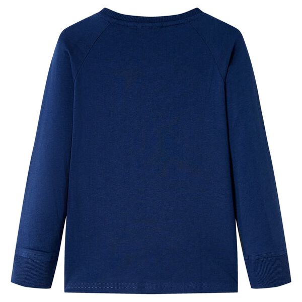 Kindershirt met lange mouwen 104 marineblauw