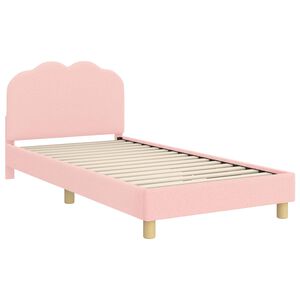 vidaXL Bedframe voor kinderen met hoofdbord Roze 90 x 190 cm
