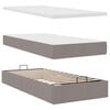 vidaXL Ottoman bed met matrassen 180x200cm stof taupe