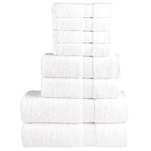 vidaXL 8-delige Handdoekenset SOLUND 600 g/m&sup2; wit