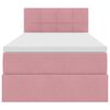 vidaXL Opslag bed met matras met hoofdeinde Roze 100 x 200 cm Fluweel
