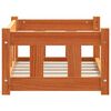vidaXL Hondenbed Wasbruin 55 x 45 x 28 cm Massief grenenhout