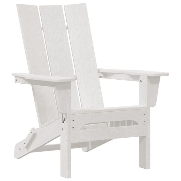 vidaXL Vouw Adirondack Stoel Wit 74.5 x 80.5 x 90cm HDPE