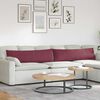 vidaXL Sofa Kussens 2 stuks Wijnrood 145 x 40 cm Stof