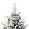 vidaXL Kunstkerstboom met sneeuwvlokken 240 cm PVC en PE groen