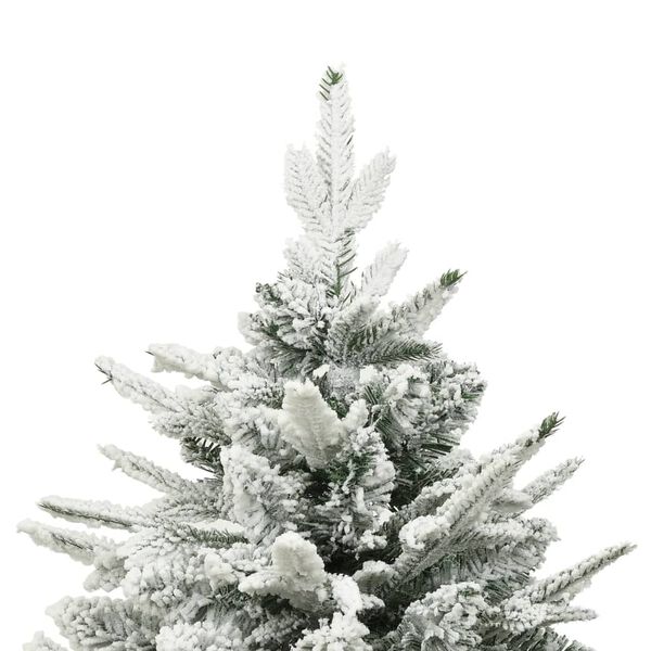 vidaXL Kunstkerstboom met sneeuwvlokken 240 cm PVC en PE groen