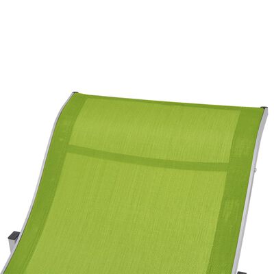 vidaXL Ligbedden inklapbaar 2 st textileen groen