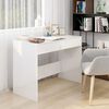 vidaXL Bureau 101x50x76,5 cm spaanplaat hoogglans wit