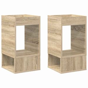 vidaXL Bijzettafel 2 st Sonoma Eiken 30 x 30 x 56 cm Bewerkt hout