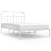 vidaXL Bedframe met hoofdbord metaal wit 120x190 cm