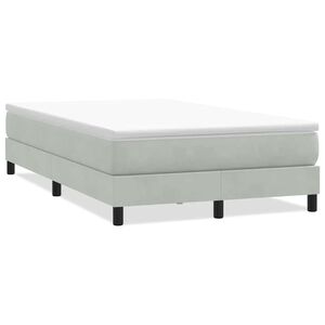 vidaXL Boxspring zonder matras fluweel lichtgrijs 120x210 cm