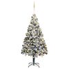 vidaXL Kunstkerstboom met 300 LED Wit 180 cm PVC en Staal en Kunststof