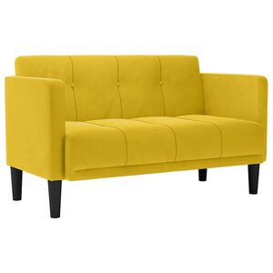 vidaXL Loveseat bank geel 111 cm fluweel