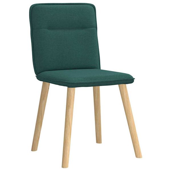 vidaXL Eetkamerstoelen 2 st stof donkergroen