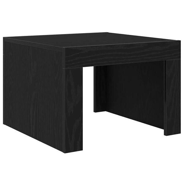 vidaXL Salontafel Zwart Eiken 50 x 50 x 35 cm Bewerkt hout