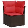 vidaXL 8-delige Loungeset met kussens poly rattan acacia bruin
