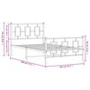 vidaXL Bedframe met hoofd- en voeteneinde metaal wit 100x190 cm