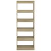 vidaXL Boekenkast/kamerscherm 60x30x166 cm bewerkt hout sonoma eiken