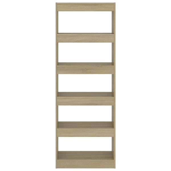 vidaXL Boekenkast/kamerscherm 60x30x166 cm bewerkt hout sonoma eiken