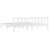 vidaXL Bedframe massief grenenhout wit 200x200 cm