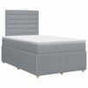 vidaXL Boxspringbed met matras Lichtgrijs 120 x 200 cm Stof