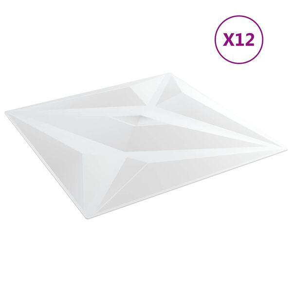 vidaXL Wandpanelen Ster 12 pcs Witte Ster 50 x 50 cm XPS Schuim