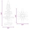 vidaXL | Houten kerstboom | natuurlijk 60 cm Massief grenenhout