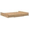 vidaXL Opbergbedframe met lade Artisan Eiken 135 x 190 cm Bewerkt hout