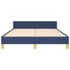 vidaXL Bedframe zonder matras stof blauw 140x200 cm