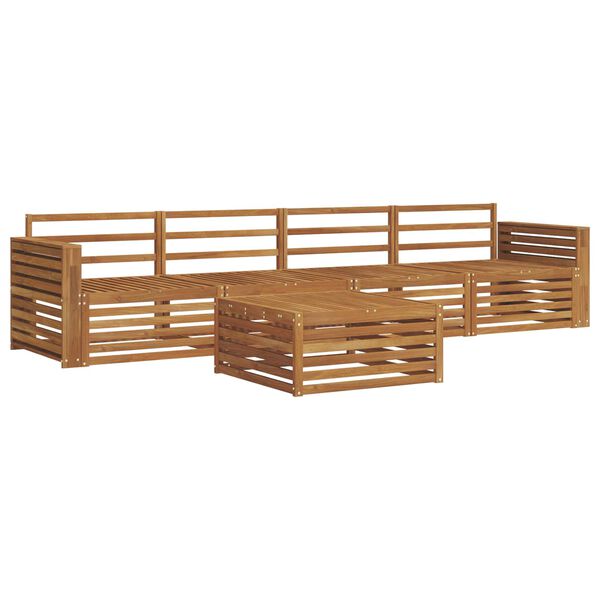 vidaXL Buiten bankenset 5 pcs Naturel