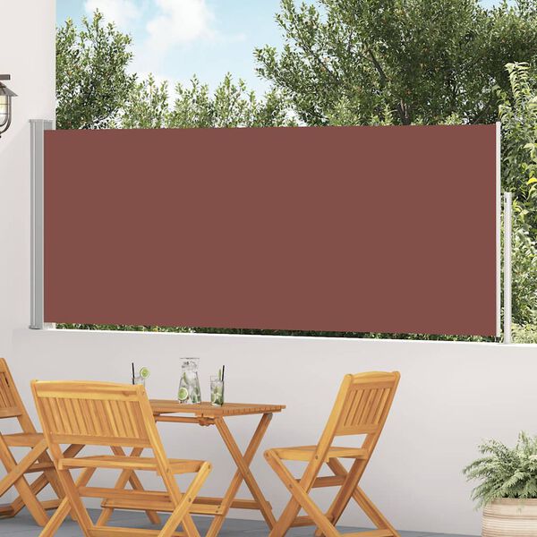 vidaXL Tuinscherm uittrekbaar 120x500 cm bruin