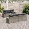 vidaXL Tuinbankenset met kussen 8 pcs Grijs poly rattan