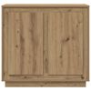 vidaXL Dressoir Artisan Eiken 80 x 40 x 75 cm Bewerkt hout