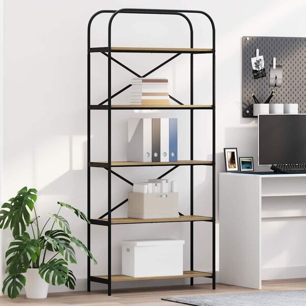 vidaXL Boekenkast Artisan Eiken 80 x 30 x 183 cm Bewerkt hout