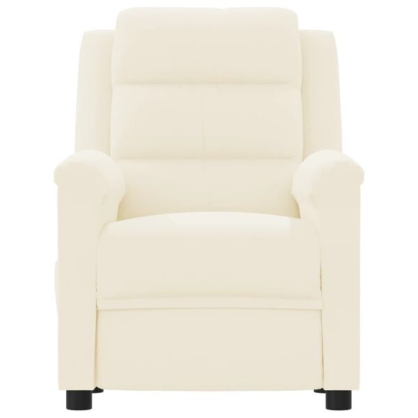 vidaXL Massagestoel elektrisch kunstleer crèmekleurig