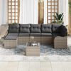 vidaXL Tuin Sofa Set 8 pcs Grijs poly rattan