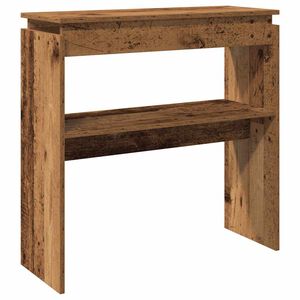 vidaXL Wandtafel 80x30x80 cm bewerkt hout oud houtkleurig
