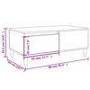 vidaXL Salontafel 90x50x36,5 cm bewerkt hout grijs sonoma