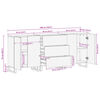 vidaXL Dressoirs 3 st 60x34x75 cm massief ruw mangohout