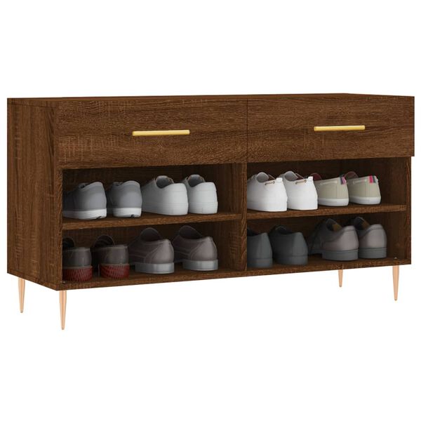 vidaXL Schoenenbank 102x35x55 cm bewerkt hout sonoma eikenkleurig