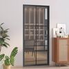 vidaXL Binnendeur 93x201,5 cm ESG-glas en aluminium zwart